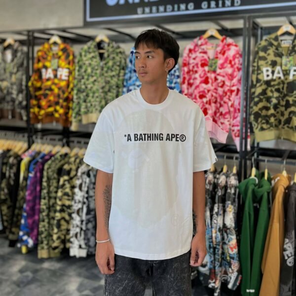 BRANDNEW BAPE Water Print Ape Head Relaxed Fit Tee (Large) - SOLD