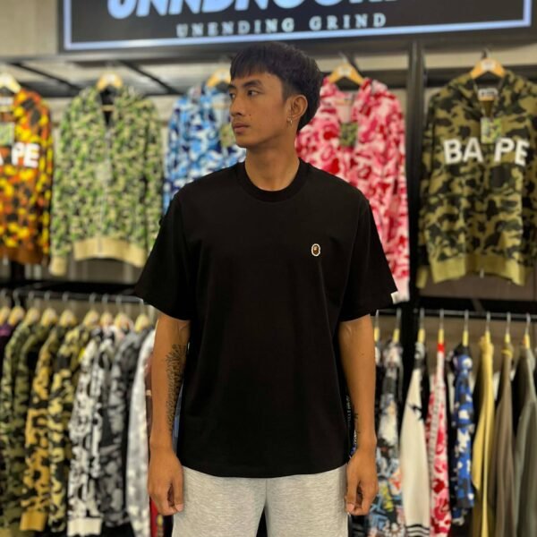 BRANDNEW BAPE One Point Black Relaxed Fit Tee (Medium)