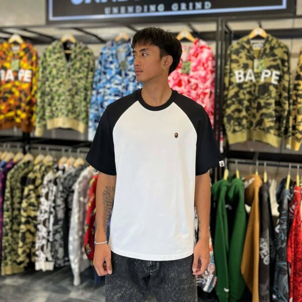 BRANDNEW BAPE One Point Reglan B&W Relaxed Fit Tee (Medium) - SOLD