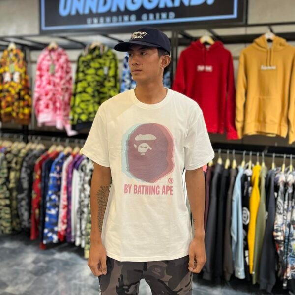 BRANDNEW BAPE Glitch Art College White Tee (XL) - SOLD