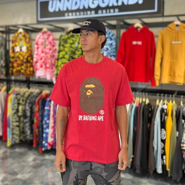 BRANDNEW BAPE Big Head Hand Draw Red Tee (XL)