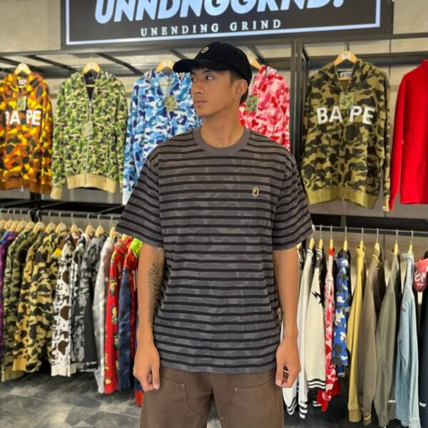 BRANDNEW BAPE Solid Camo Stripe One Point Tee (Large) - SOLD