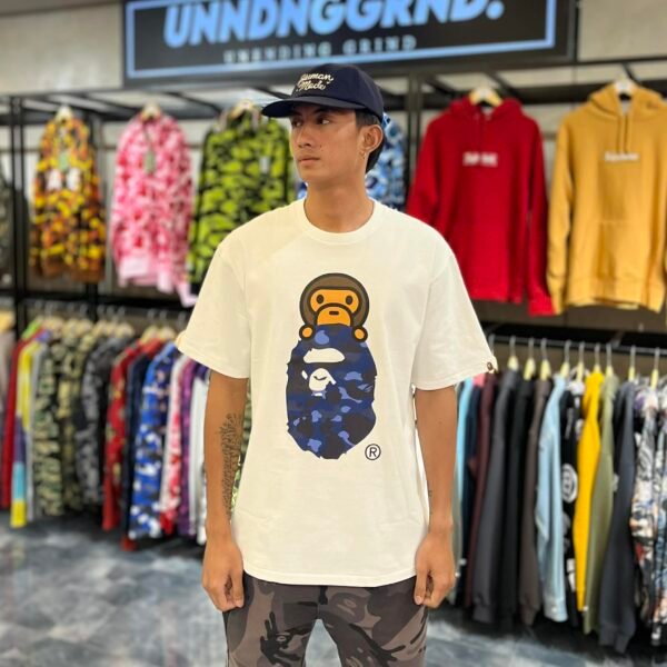 BRANDNEW BAPE Color Camo Milo On Ape Head White Tee (XL)