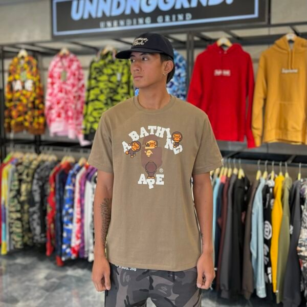 BRANDNEW BAPE Baby Milo Crack Head Brown Tee (Large) - SOLD