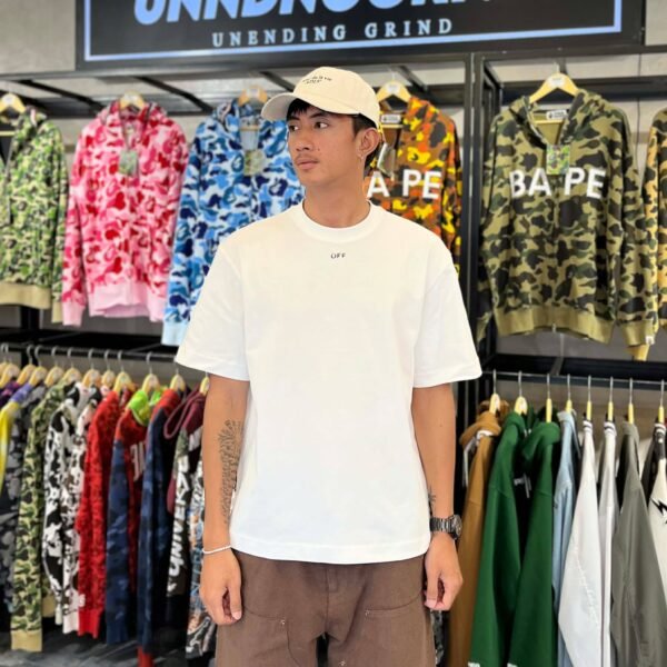 BRANDNEW OFF-WHITE Gradient White Tee (Large)