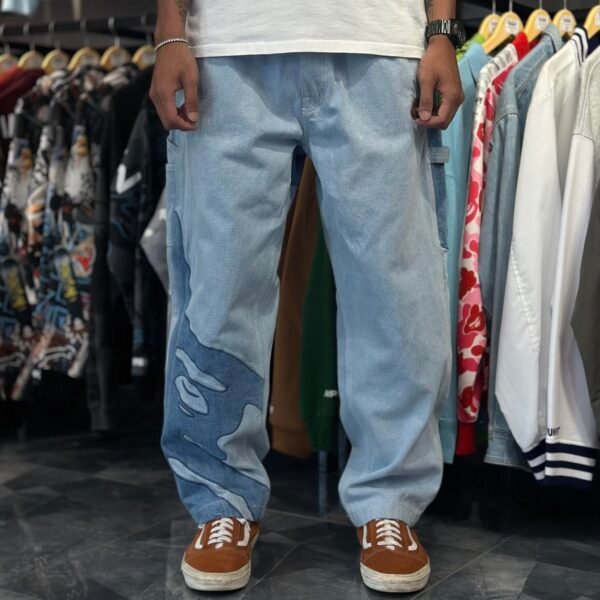 AAPE Logo Patch Denim Carpenter Pants (Large) - SOLD