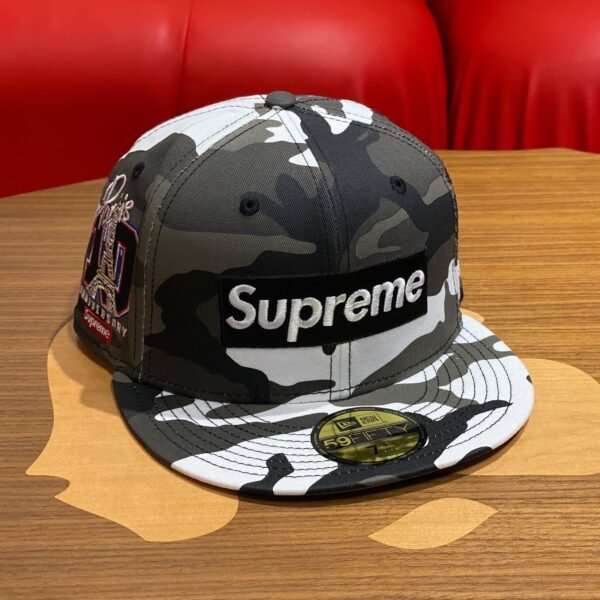 BRANDNEW SUPREME x New Era Shop Box Logo Snow Camo 59FIFTY Fitted Cap - SOLD