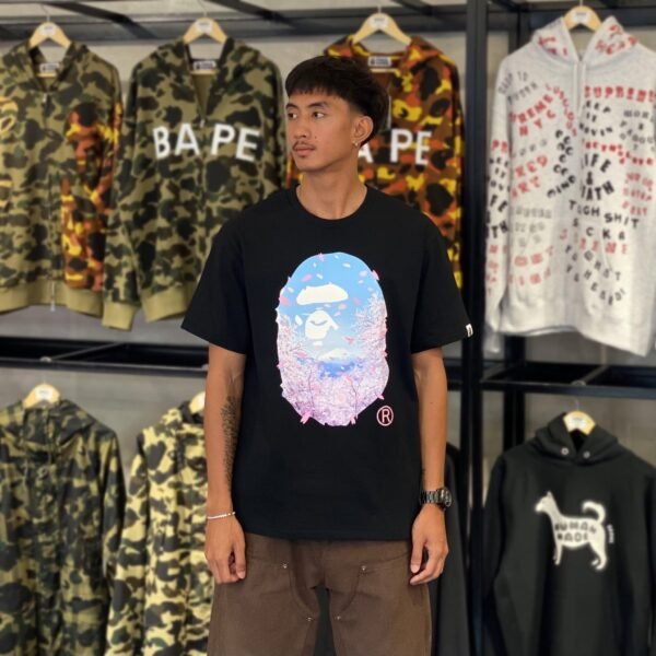 BRANDNEW BAPE Sakura Black Tee (Large) - SOLD