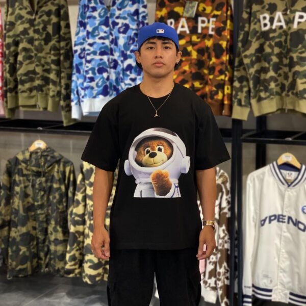 BRANDNEW ADLV Bear Baby Face Astronaut Black Tee (size 0)