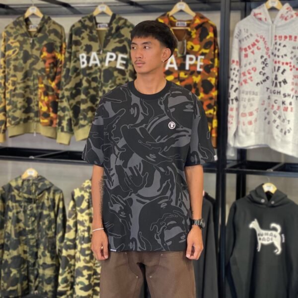 BRANDNEW AAPE Now AOP Camo Black Tee (XL)