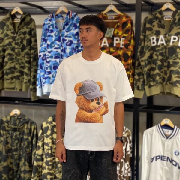 BRANDNEW ADLV Cap Bear White Tee (size 2)