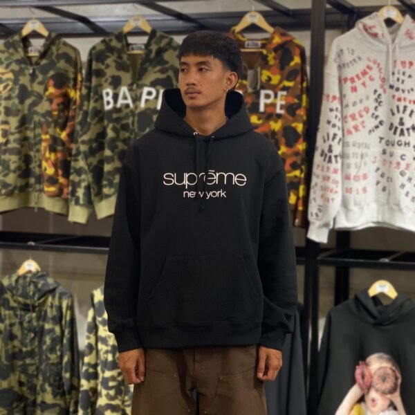 BRANDNEW SUPREME New York Black Hoodie (Large)