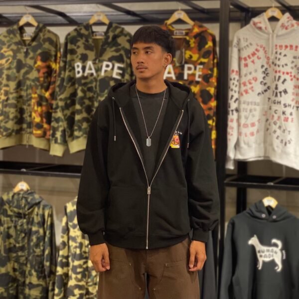 BRANDNEW ADLV Bear Donut Black Zip Up Hoodie (size 2)