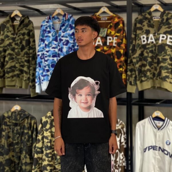 BRANDNEW ADLV Baby Face Girl Black Tee (size 1)