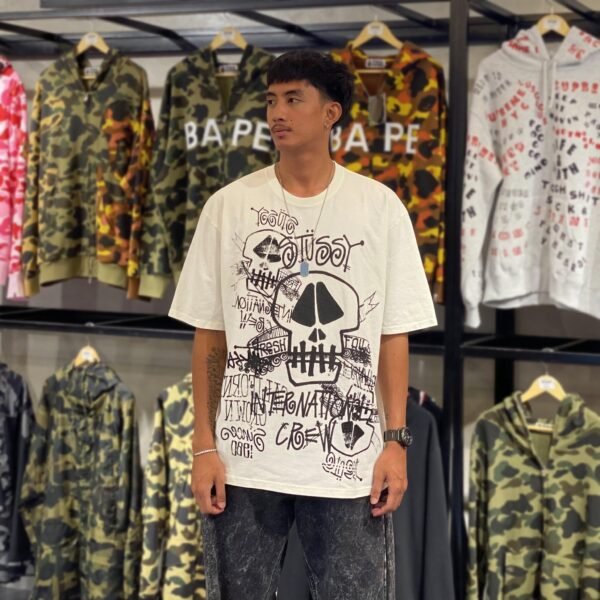 BRANDNEW STUSSY Skull White Tee (XL) - SOLD