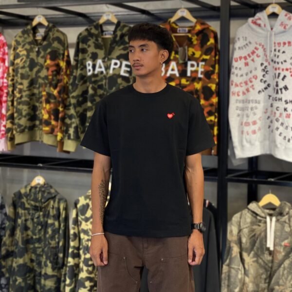 BRANDNEW HUMAN MADE Basic Chest Logo Black Tee (Large)