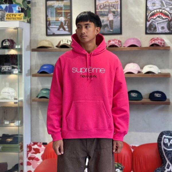 BRANDNEW SUPREME New York Pink Hoodie (Large)