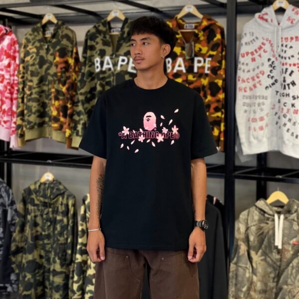 BRANDNEW BAPE Sakura Logo Busy Works black Tee (XL) - SOLD