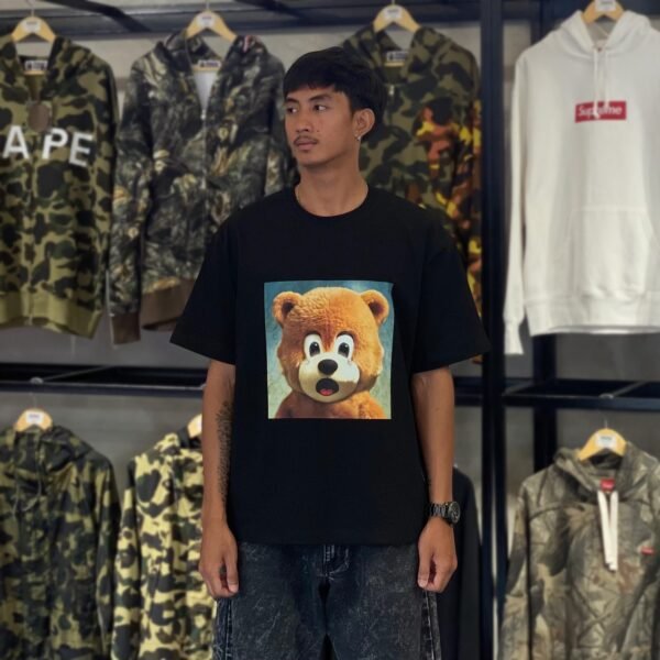 BRANDNEW ALDV Bear Face Jewelry Black Tee (size 2)