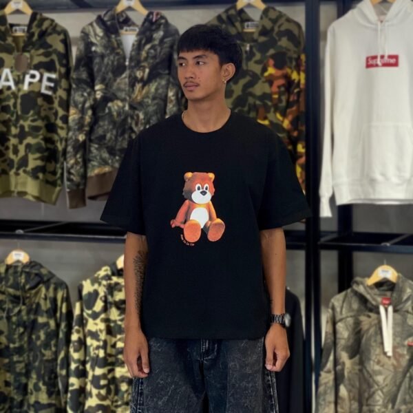 BRANDNEW ADLV Brown Teddy Bear Black Tee (size 1)