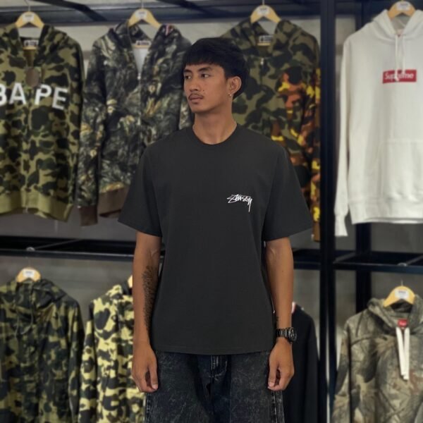 BRANDNEW STUSSY Skate Stack Pigment Dyed Black Tee (Medium) - SOLD