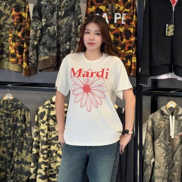 BRANDNEW Mardi Mercredi Red Flower Cream Tee (Free size) - SOLD