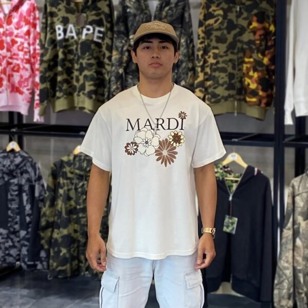 BRANDNEW Mardi Mercredi Flower Cream Tee (Free size)