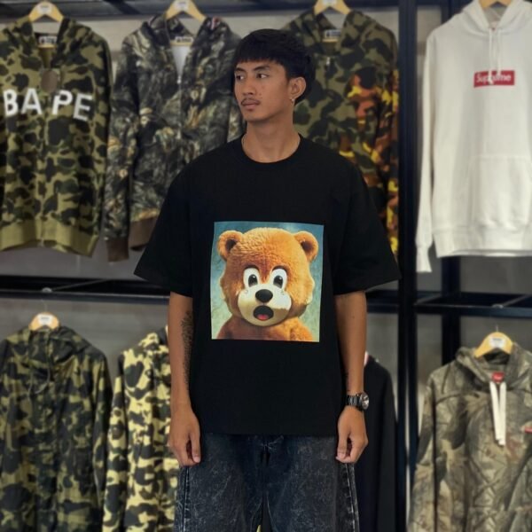 BRANDNEW ADLV Bear Face Jewelry Black Tee (size 3)