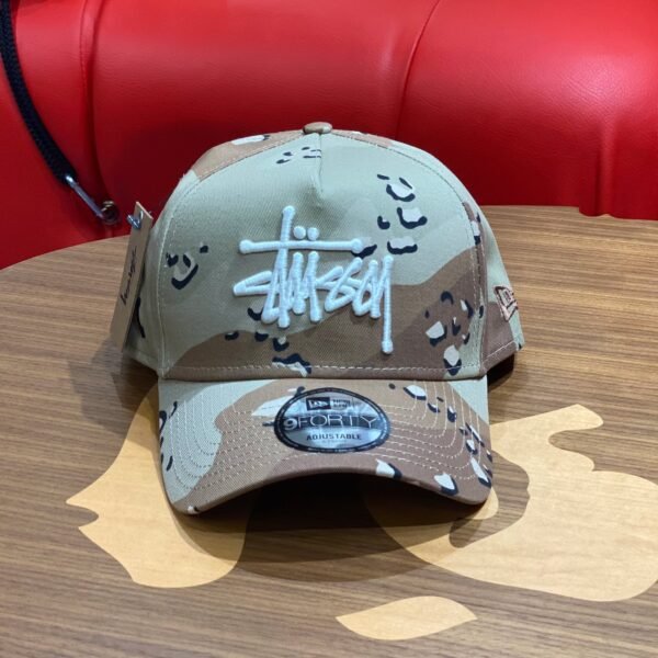 BRANDNEW STUSSY x New Era 9Forty Basic Snapback Desert Camo Cap - SOLD