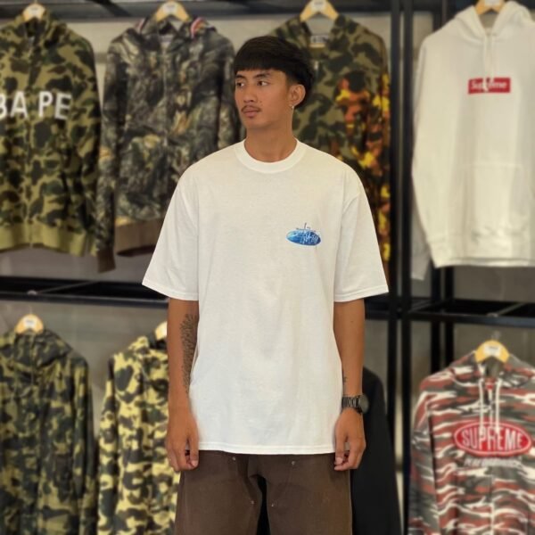 BRANDNEW STUSSY Wave Oval White Tee (Large)