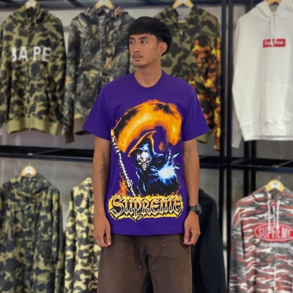 BRANDNEW SUPREME Grim Reaper Violet Tee (Large)