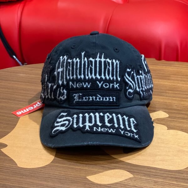 BRANDNEW SUPREME City Patches 6-Panel Black Cap