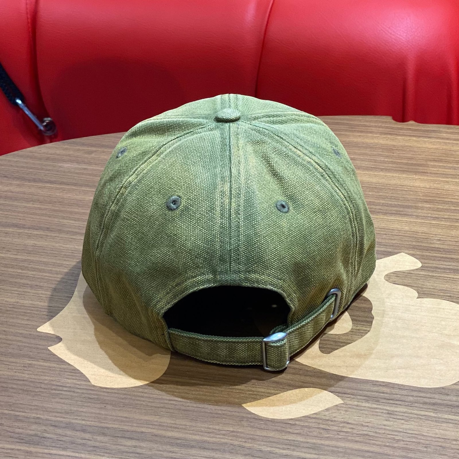 BRANDNEW STUSSY Basic Cap Washed Green Canvas Cap - Image 3