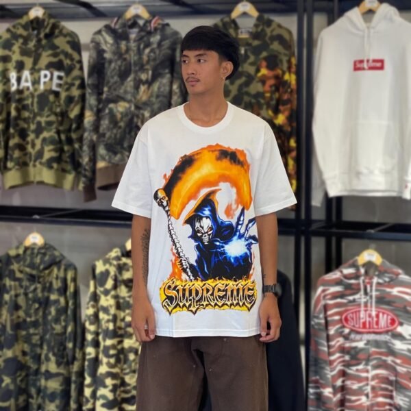 BRANDNEW SUPREME Grim Reaper White Tee (XL)