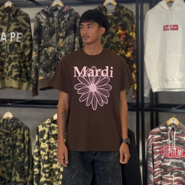 BRANDNEW Mardi Mercredi Pale Pink Flower Brown Tee (Unisex) - SOLD