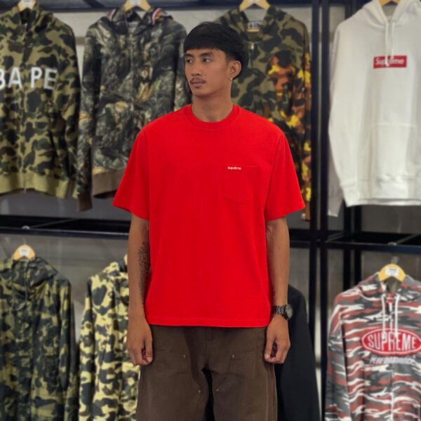 BRANDNEW SUPREME Red Pocket Tee (Medium) - SOLD