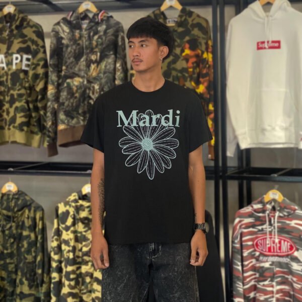 BRANDNEW Mardi Mercredi Mint Flower Black Tee (Unisex)