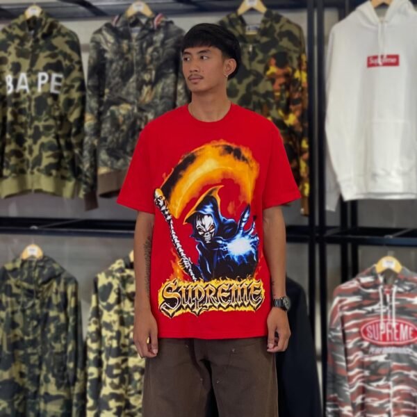 BRANDNEW SUPREME Grim Reaper Red Tee (Large)