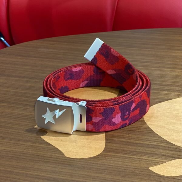 BRANDNEW BAPE STA Red Color Camo Gl Belt - SOLD