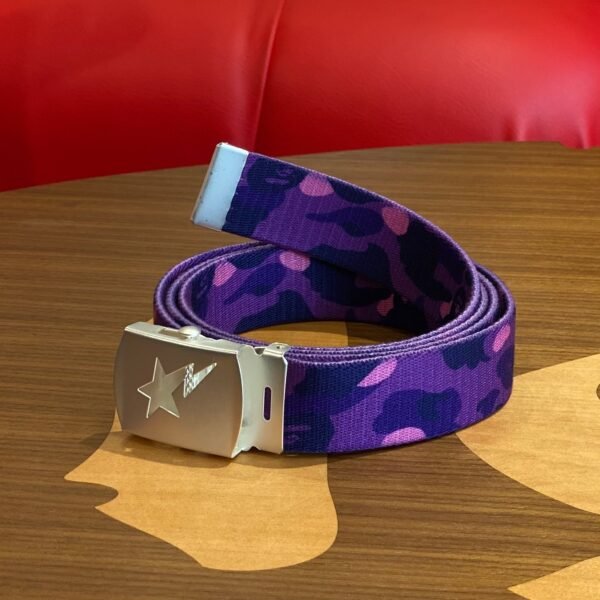 BRANDNEW BAPE STA Purple Color Camo Gl Belt