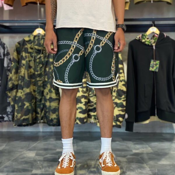 BRANDNEW BAPE Jewels Green Shorts (Medium)