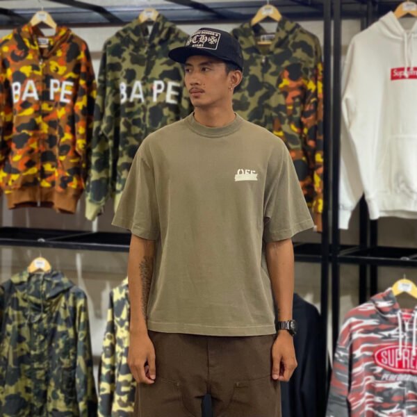 BRANDNEW Off-White Tape Arrow Beige Tee (Small) - SOLD