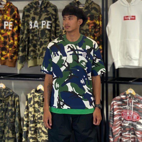 BRANDNEW AAPE Now Moonface Logo Relaxed Fit Green Camo Tee (Medium) – SOLD