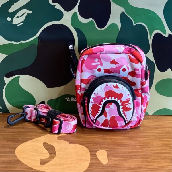 BRANDNEW BAPE Shark Abc Camo Pink Mini Bag