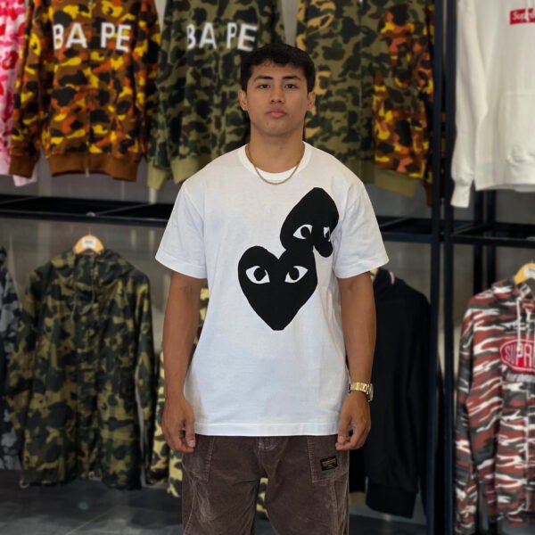 BRANDNEW CDG Play Black Heart White Tee (Large)