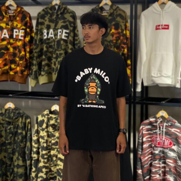 BRANDNEW BAPE Abc Camo Milo Hoodie Black Tee (2XL) - SOLD