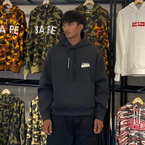 BRANDNEW Off-White Tape Arrow Gray Hoodie (Large) - SOLD