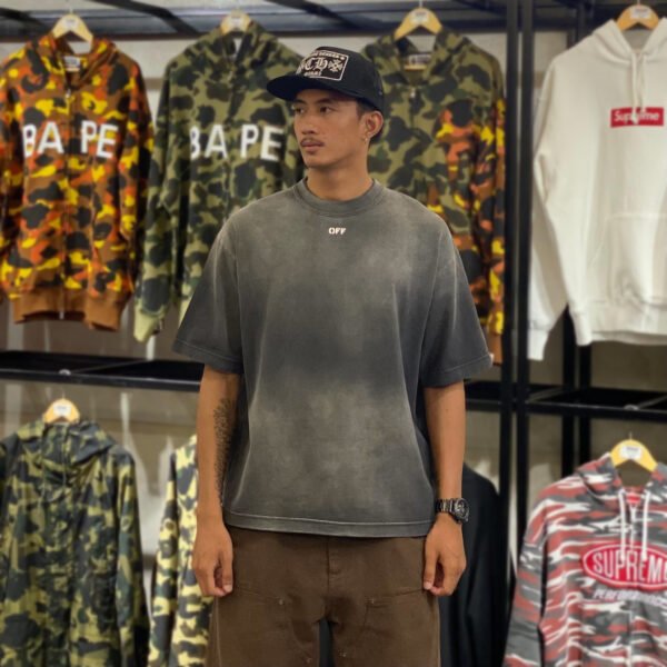 BRANDNEW Off-White Logo Print Black Tee (Medium) – SOLD