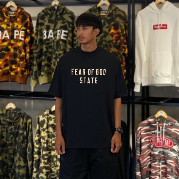 BRANDNEW ESSENTIALS Fear of God State Black Tee (XS) - SOLD