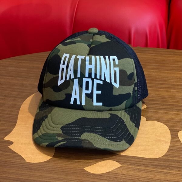 BRANDNEW BAPE 1st Camo NYC Logo Green Mesh Cap